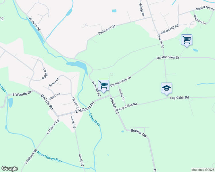 map of restaurants, bars, coffee shops, grocery stores, and more near 143-199 Warwick Rd in Lancaster