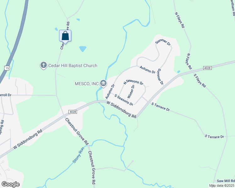 map of restaurants, bars, coffee shops, grocery stores, and more near 3 Seasons Drive in Dillsburg