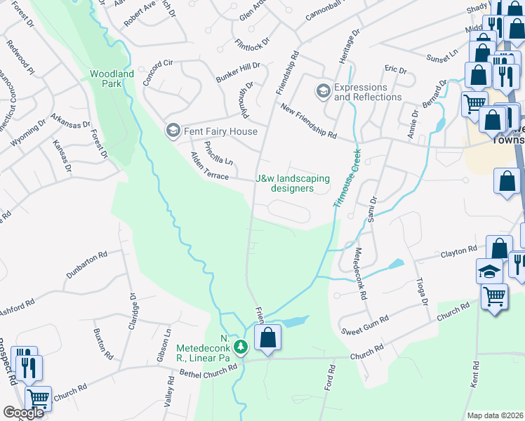 map of restaurants, bars, coffee shops, grocery stores, and more near 1 Cherry Tree Circle in Howell Township