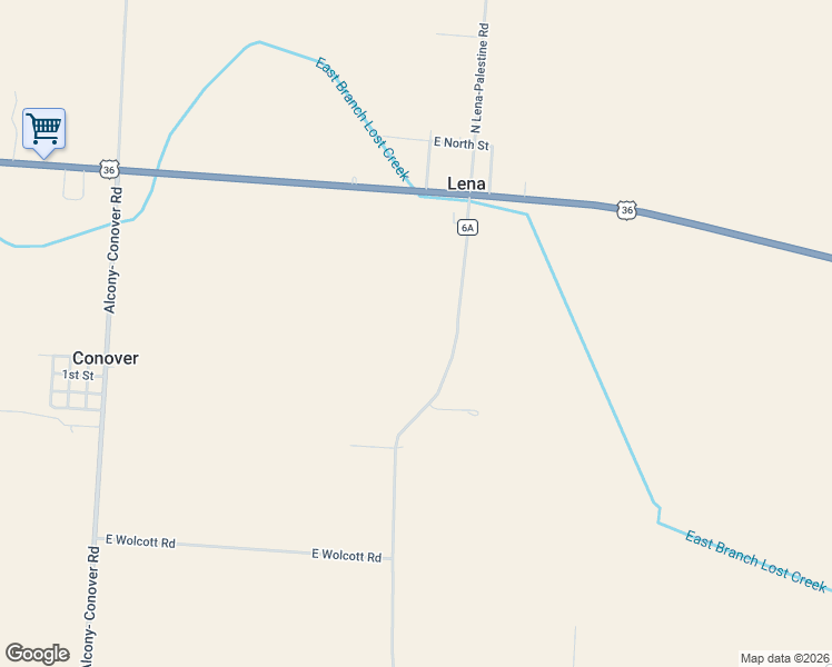 map of restaurants, bars, coffee shops, grocery stores, and more near 7710 County Highway 6A in Conover