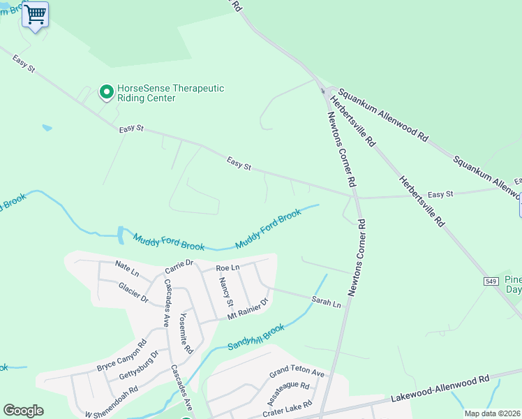 map of restaurants, bars, coffee shops, grocery stores, and more near 274 Easy Street in Howell Township