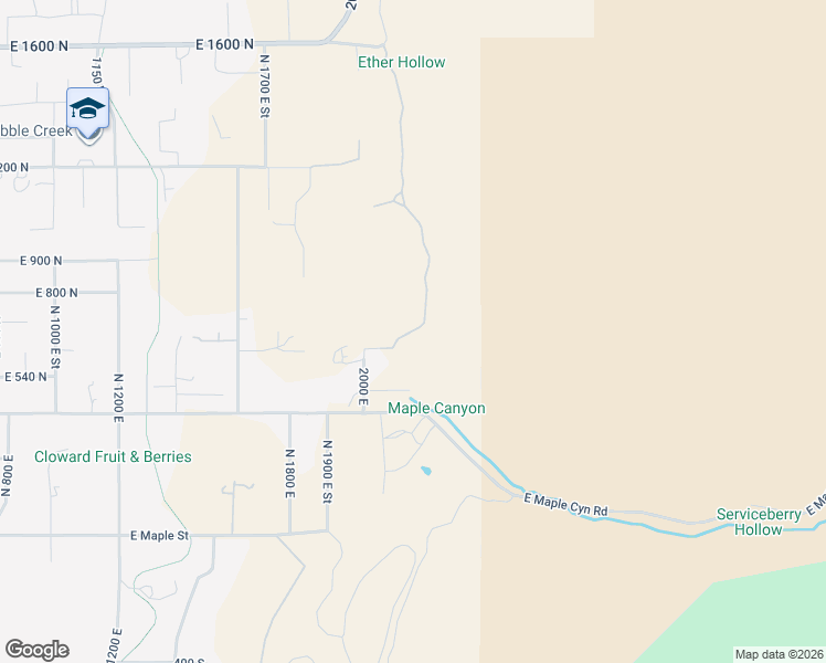 map of restaurants, bars, coffee shops, grocery stores, and more near 1964 North 2000 East in Mapleton
