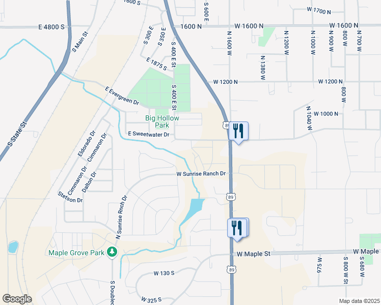 map of restaurants, bars, coffee shops, grocery stores, and more near 683 North Heritage Street in Mapleton