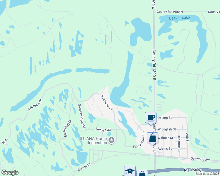 map of restaurants, bars, coffee shops, grocery stores, and more near 219 East Autumn Drive in Oakwood
