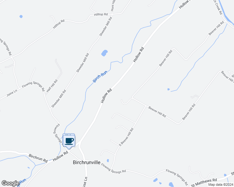 map of restaurants, bars, coffee shops, grocery stores, and more near 2286 Beaver Hill Road in Chester Springs
