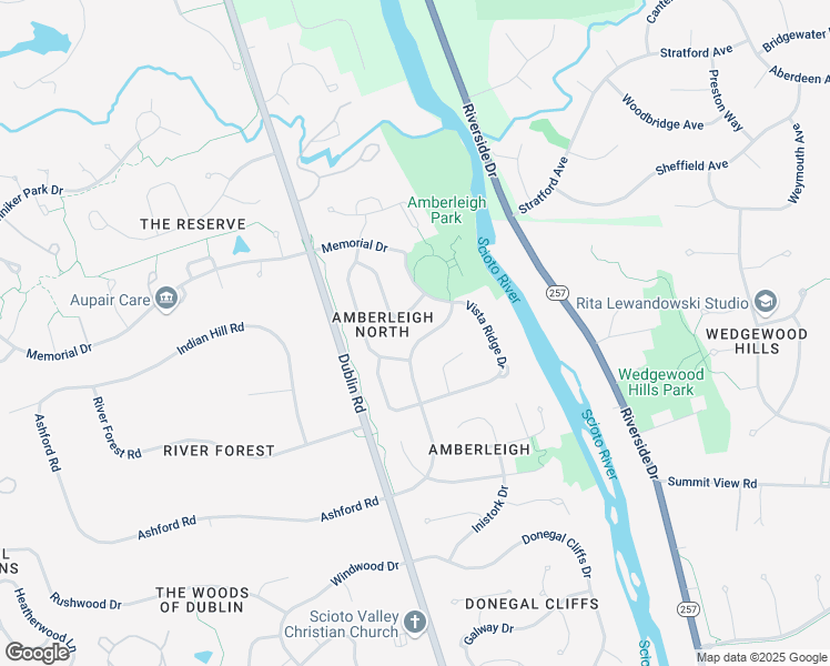 map of restaurants, bars, coffee shops, grocery stores, and more near 8323 Amberleigh Way in Dublin