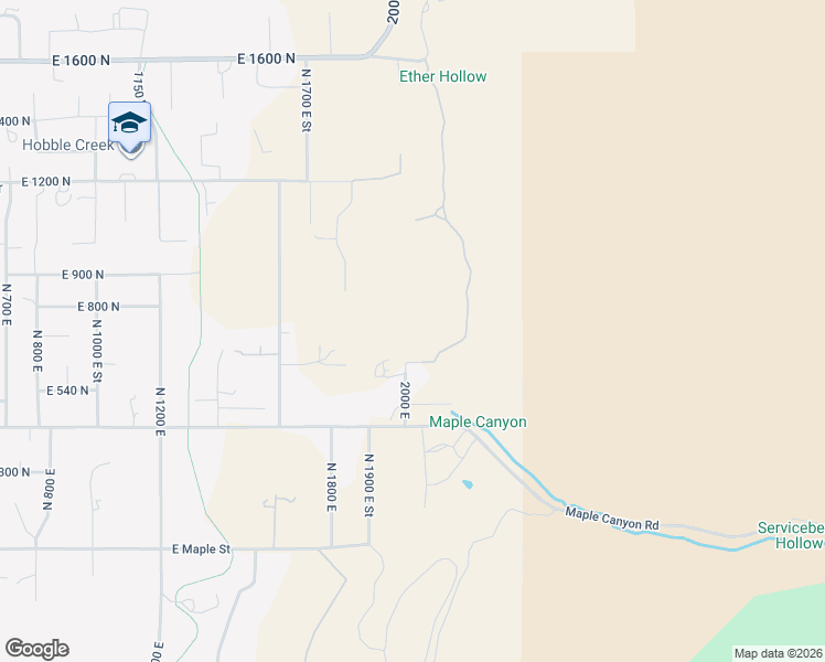 map of restaurants, bars, coffee shops, grocery stores, and more near 702 North 2000 East in Mapleton