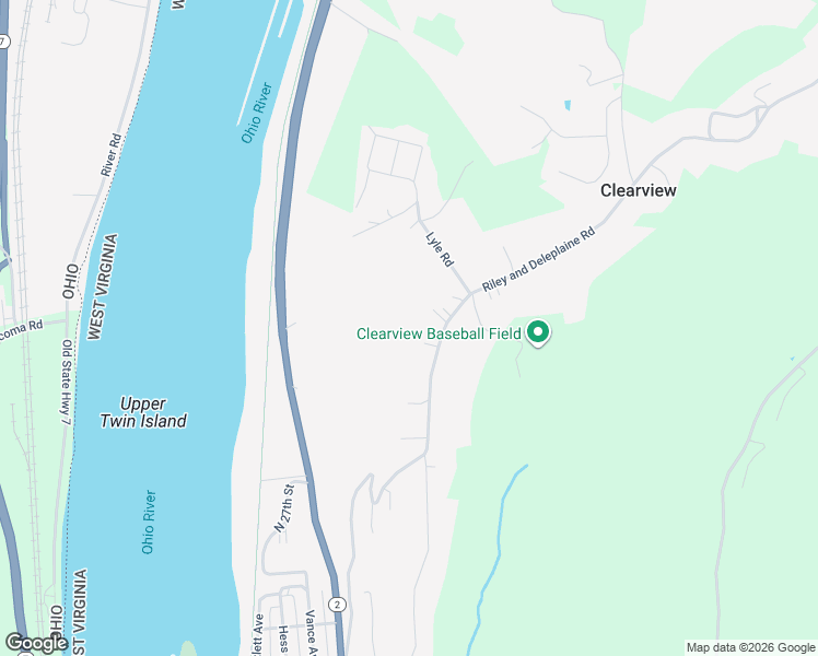 map of restaurants, bars, coffee shops, grocery stores, and more near 149 Clearview Avenue in Wheeling