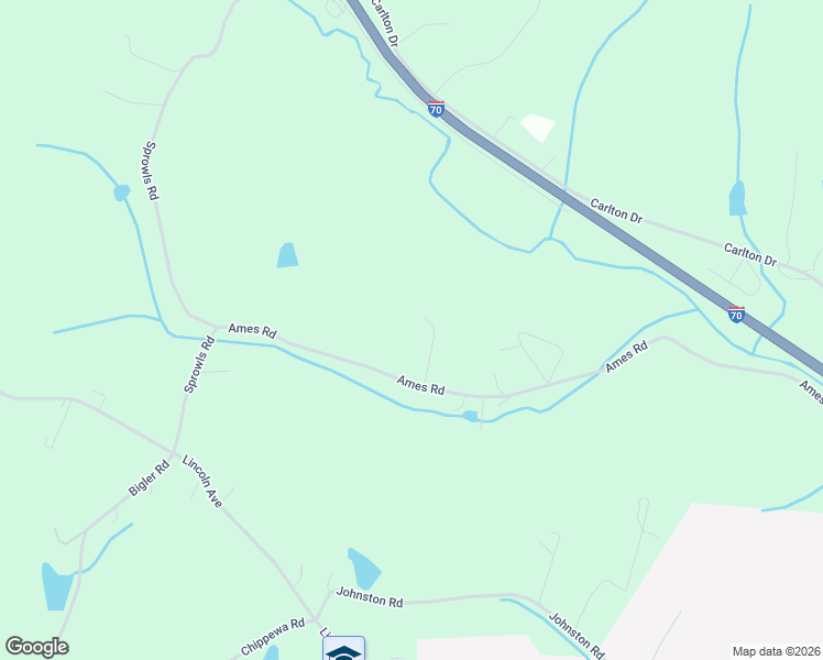 map of restaurants, bars, coffee shops, grocery stores, and more near 75 Ames Road in Bentleyville