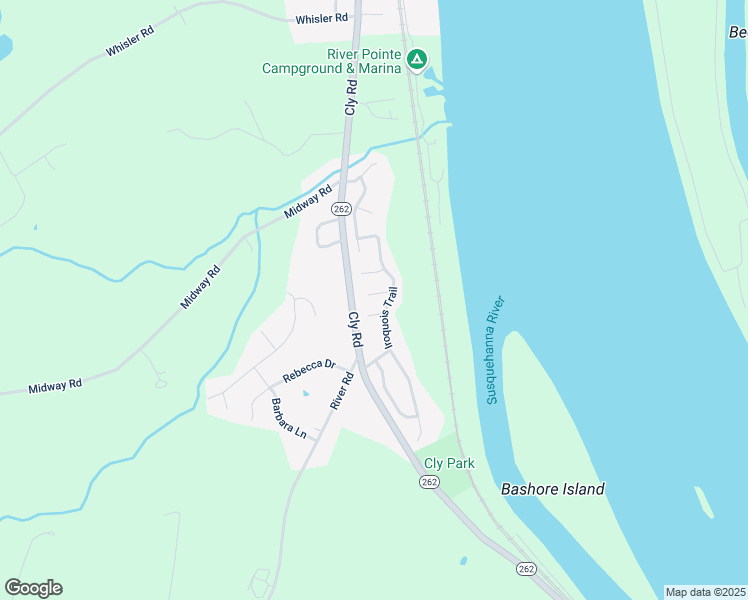 map of restaurants, bars, coffee shops, grocery stores, and more near 30 Delaware Drive in York Haven