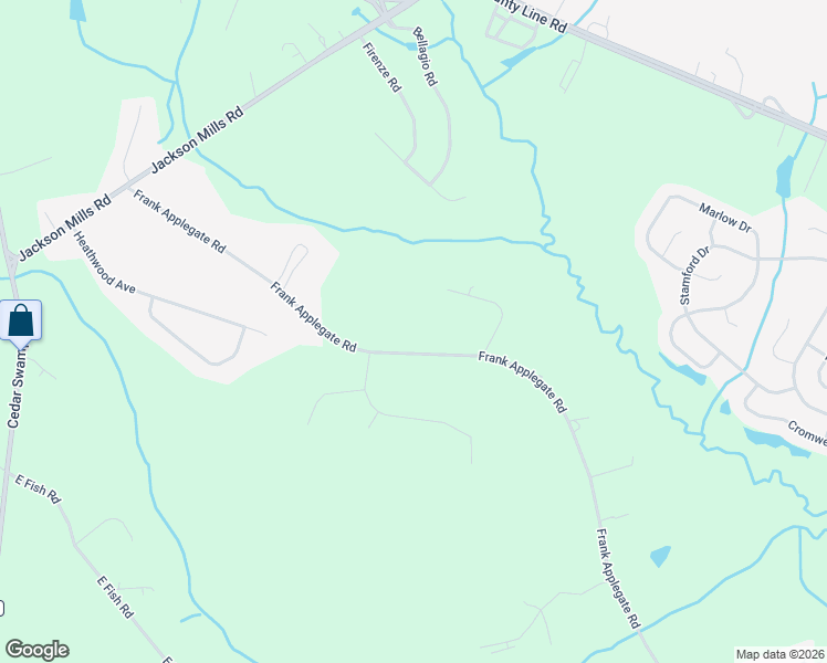 map of restaurants, bars, coffee shops, grocery stores, and more near 439 Frank Applegate Road in Jackson Township