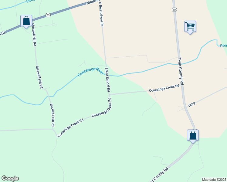 map of restaurants, bars, coffee shops, grocery stores, and more near 225 South Red School Road in Morgantown