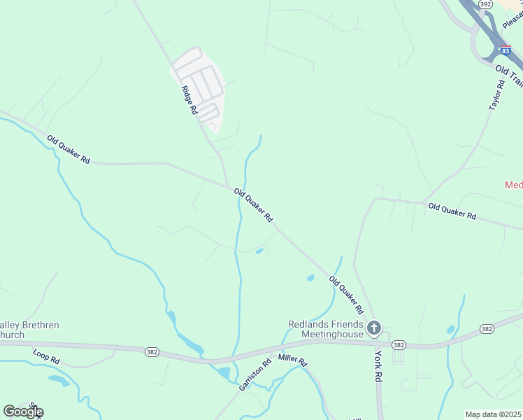 map of restaurants, bars, coffee shops, grocery stores, and more near Old Quaker Road in York Haven