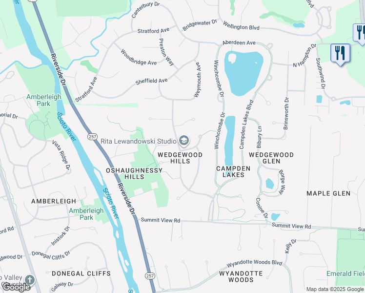 map of restaurants, bars, coffee shops, grocery stores, and more near 4582 Sixpenny Circle in Dublin