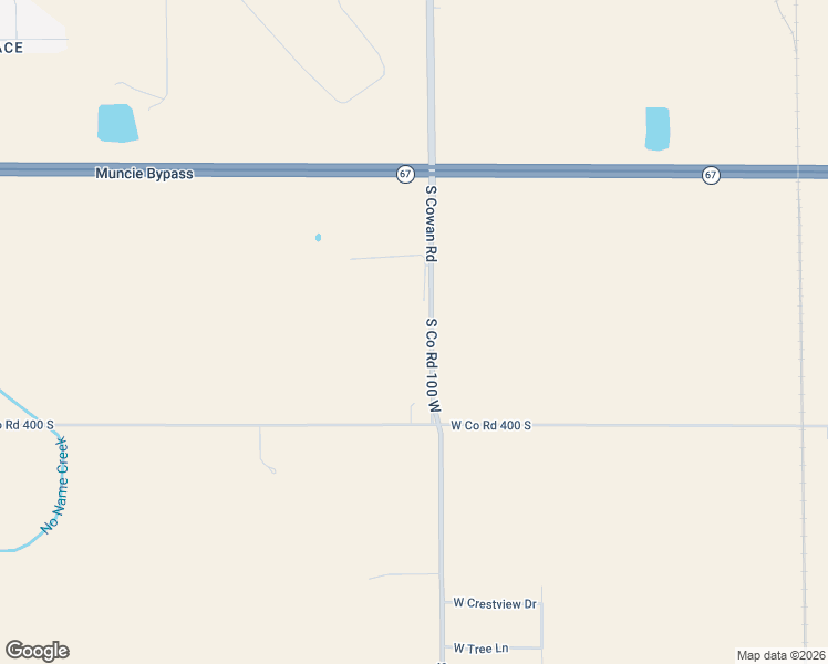 map of restaurants, bars, coffee shops, grocery stores, and more near 6101 South Cowan Road in Muncie