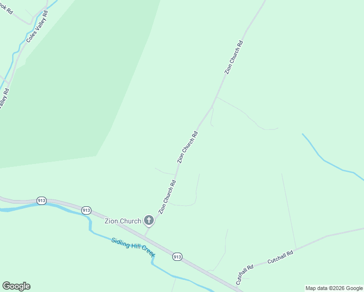 map of restaurants, bars, coffee shops, grocery stores, and more near 22949 Zion Church Road in Waterfall