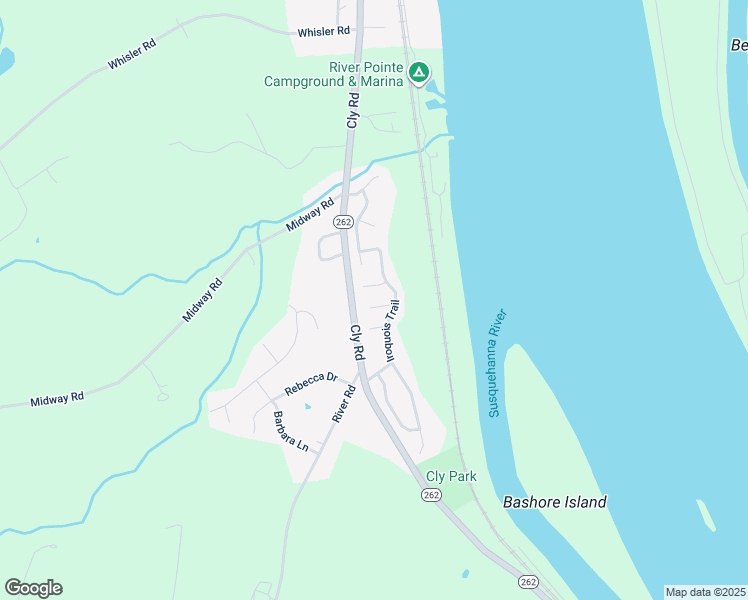 map of restaurants, bars, coffee shops, grocery stores, and more near 25 Delaware Drive in York Haven
