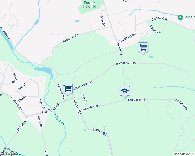 map of restaurants, bars, coffee shops, grocery stores, and more near 834 Disston View Drive in Lititz