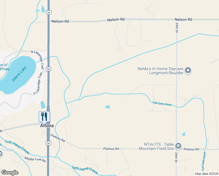 map of restaurants, bars, coffee shops, grocery stores, and more near 8972 Sage Valley Road in Longmont
