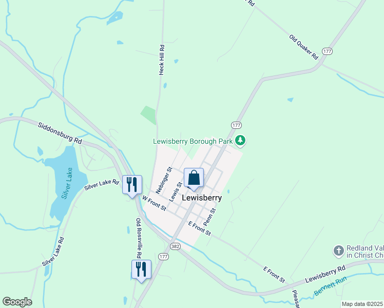 map of restaurants, bars, coffee shops, grocery stores, and more near 311 Lewisberry Court in Lewisberry