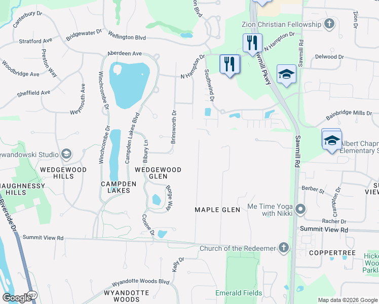 map of restaurants, bars, coffee shops, grocery stores, and more near 8401 Trails End Drive in Dublin