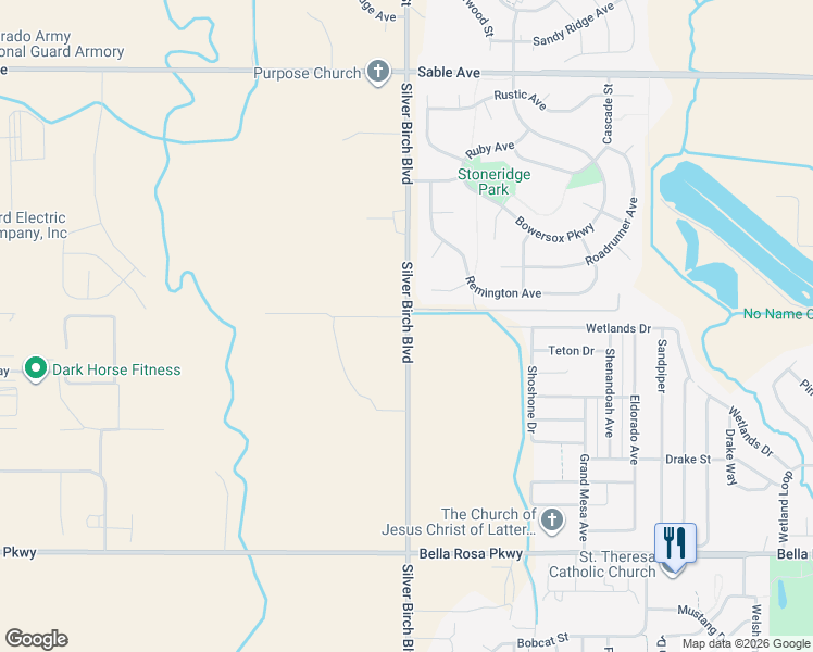 map of restaurants, bars, coffee shops, grocery stores, and more near 16157 Weld Co Road 11 in Longmont