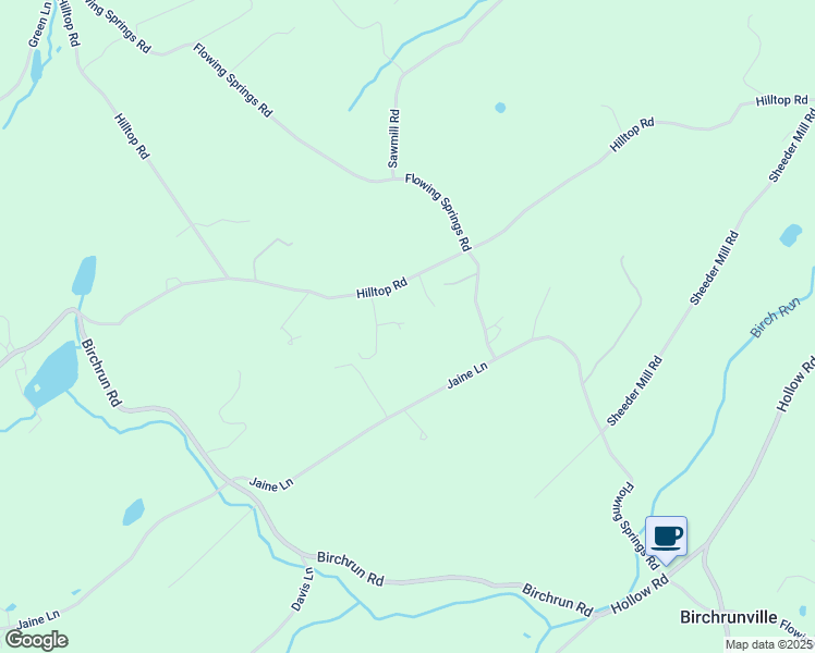map of restaurants, bars, coffee shops, grocery stores, and more near 1484 Hilltop Road in Chester Springs