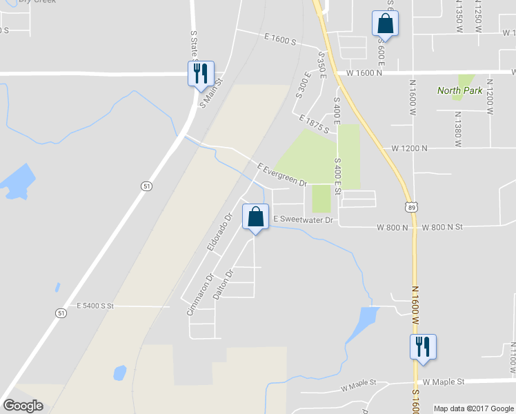 map of restaurants, bars, coffee shops, grocery stores, and more near 2179 Cimmaron Drive in Springville