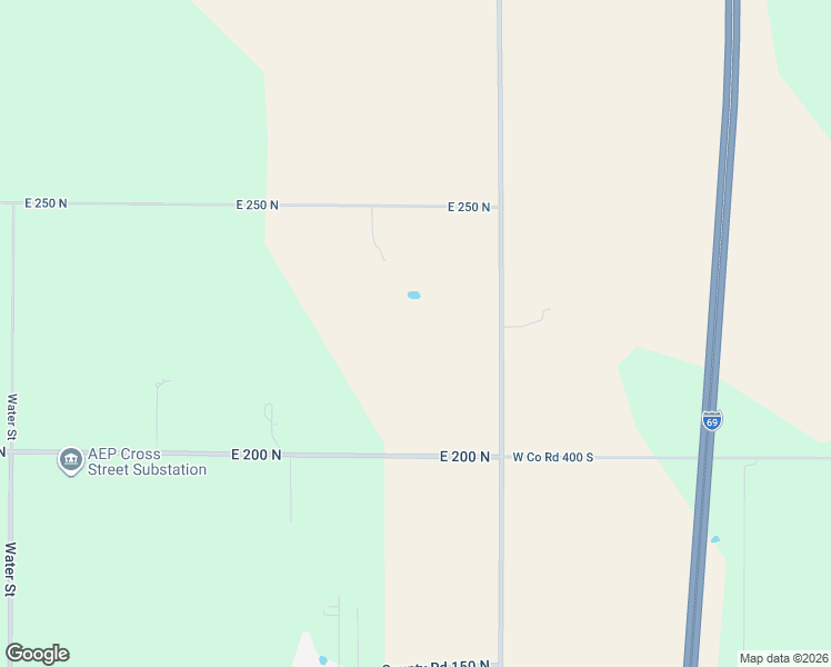map of restaurants, bars, coffee shops, grocery stores, and more near 4832 East Cord 200 in Anderson