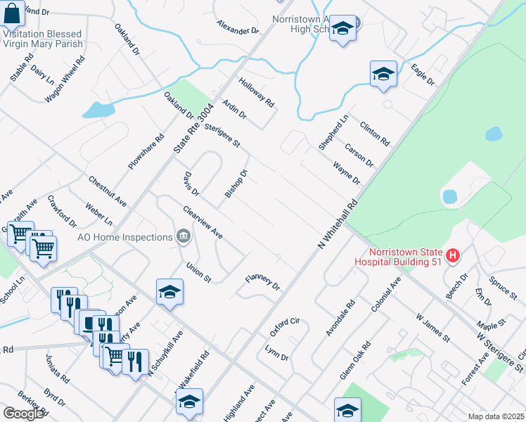 map of restaurants, bars, coffee shops, grocery stores, and more near 1893 Cardinal Circle in Eagleville