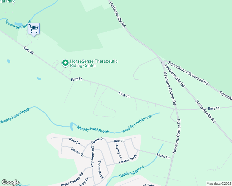 map of restaurants, bars, coffee shops, grocery stores, and more near 238 Easy Street in Howell Township