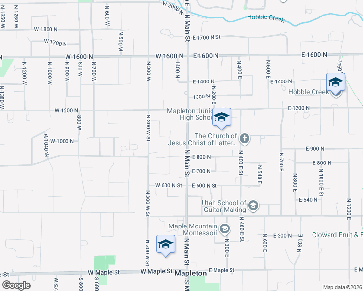 map of restaurants, bars, coffee shops, grocery stores, and more near 841 North Main Street in Mapleton