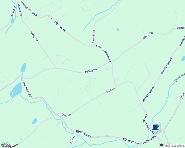 map of restaurants, bars, coffee shops, grocery stores, and more near 1484 Hilltop Road in Chester Springs