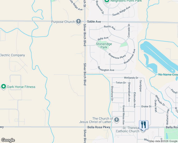 map of restaurants, bars, coffee shops, grocery stores, and more near 16157 Weld Co Road 11 in Longmont