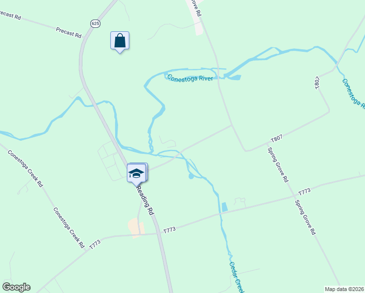 map of restaurants, bars, coffee shops, grocery stores, and more near 1455 Turkey Farm Road in East Earl