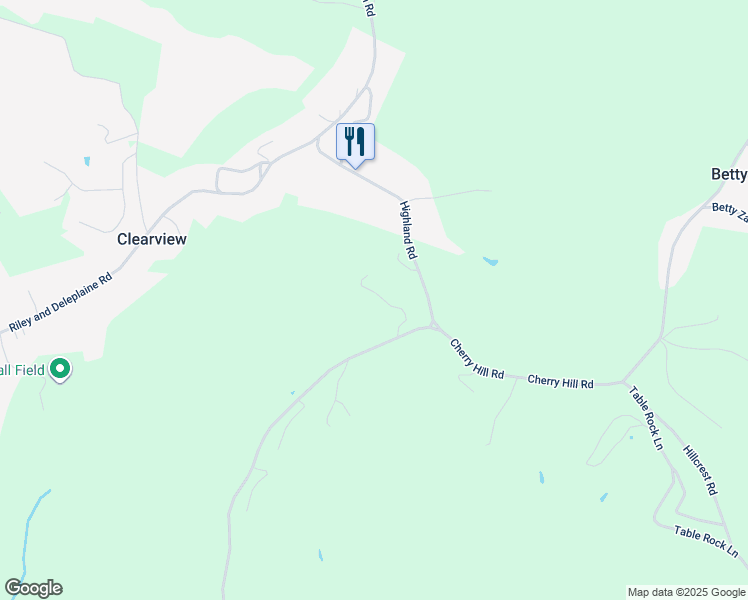 map of restaurants, bars, coffee shops, grocery stores, and more near 1367 Cherry Hill Road in Wheeling