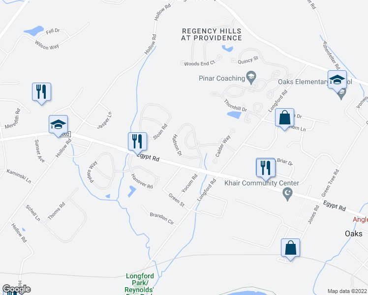 map of restaurants, bars, coffee shops, grocery stores, and more near 224 Baxter Drive in Phoenixville