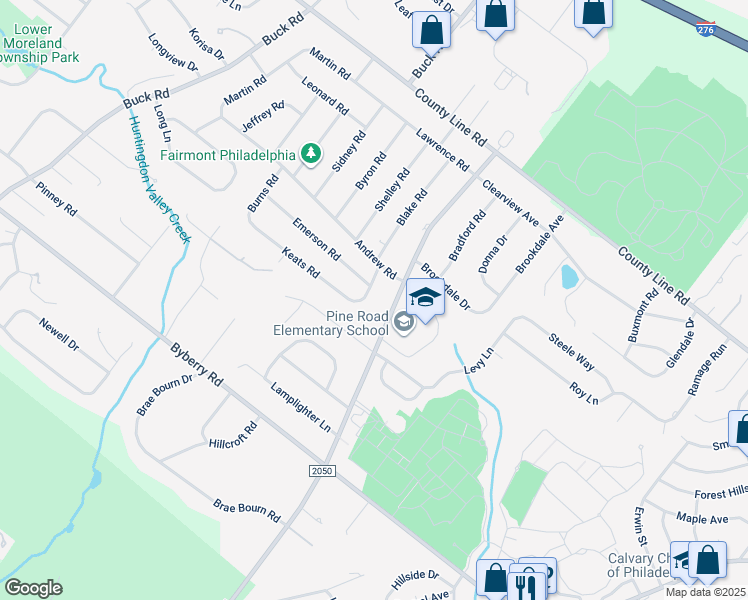 map of restaurants, bars, coffee shops, grocery stores, and more near 324 Emerson Road in Montgomery County