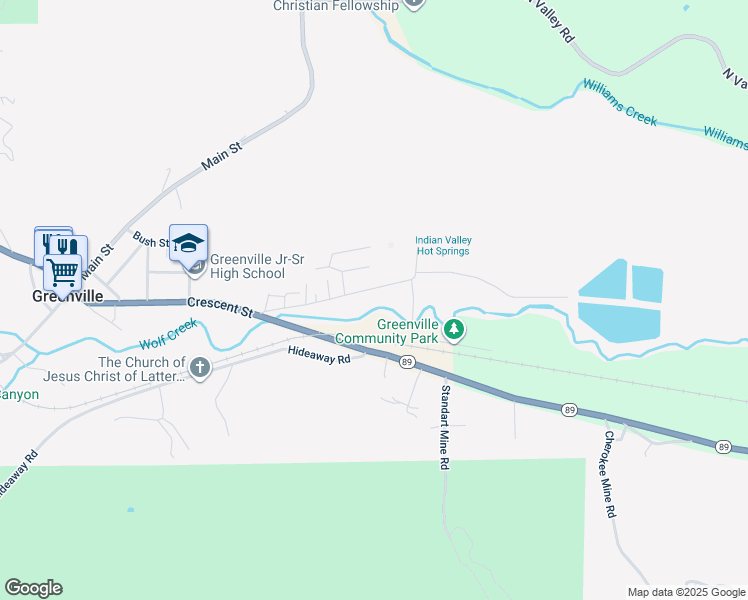 map of restaurants, bars, coffee shops, grocery stores, and more near 169 Hot Springs Road in Greenville