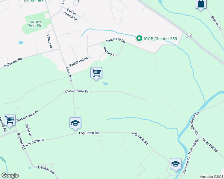 map of restaurants, bars, coffee shops, grocery stores, and more near 935 Disston View Drive in Lititz