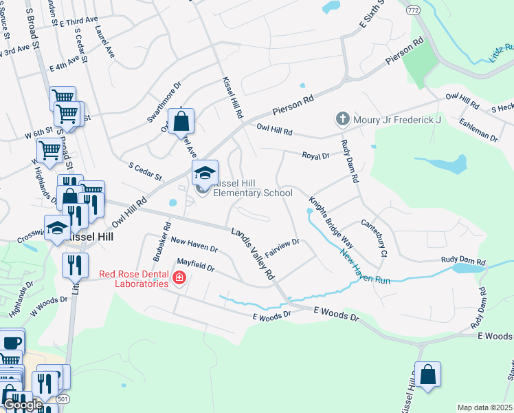 map of restaurants, bars, coffee shops, grocery stores, and more near 81 Pennwick Drive in Lititz