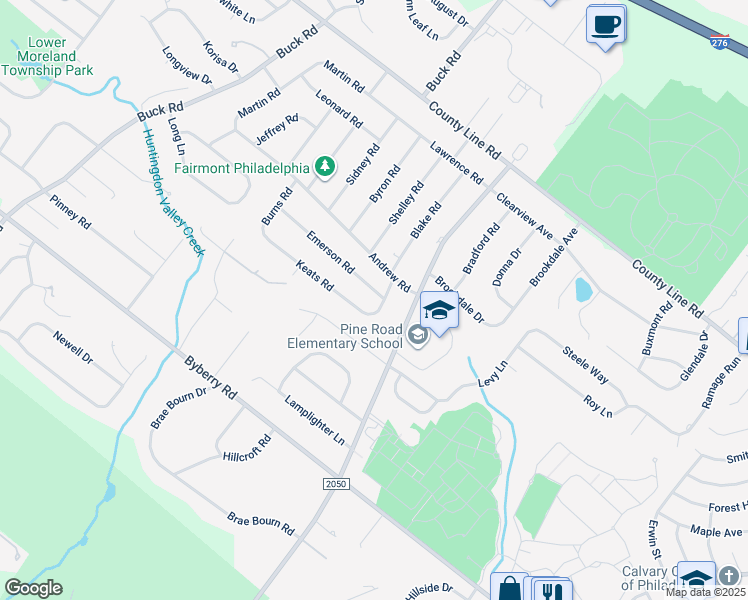 map of restaurants, bars, coffee shops, grocery stores, and more near 324 Emerson Road in Montgomery County