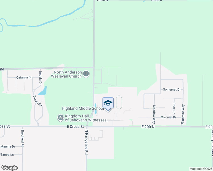 map of restaurants, bars, coffee shops, grocery stores, and more near 3411 Gordon Drive in Anderson