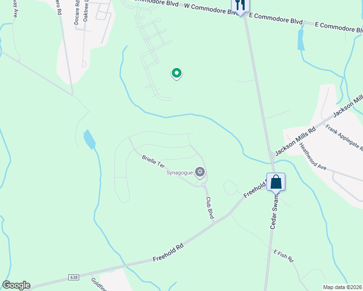map of restaurants, bars, coffee shops, grocery stores, and more near 472 Cedar Swamp Road in Jackson Township