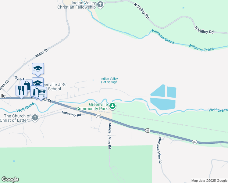 map of restaurants, bars, coffee shops, grocery stores, and more near 185 Spirit Springs in Greenville