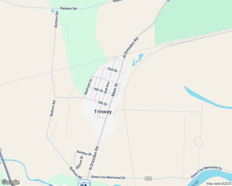 map of restaurants, bars, coffee shops, grocery stores, and more near 12570 Main Street in Trinway
