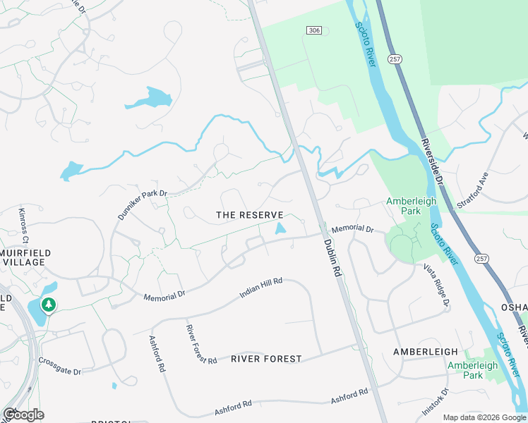 map of restaurants, bars, coffee shops, grocery stores, and more near 5213 Reserve Drive in Dublin