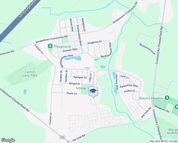 map of restaurants, bars, coffee shops, grocery stores, and more near 157 Recklesstown Way in Burlington County