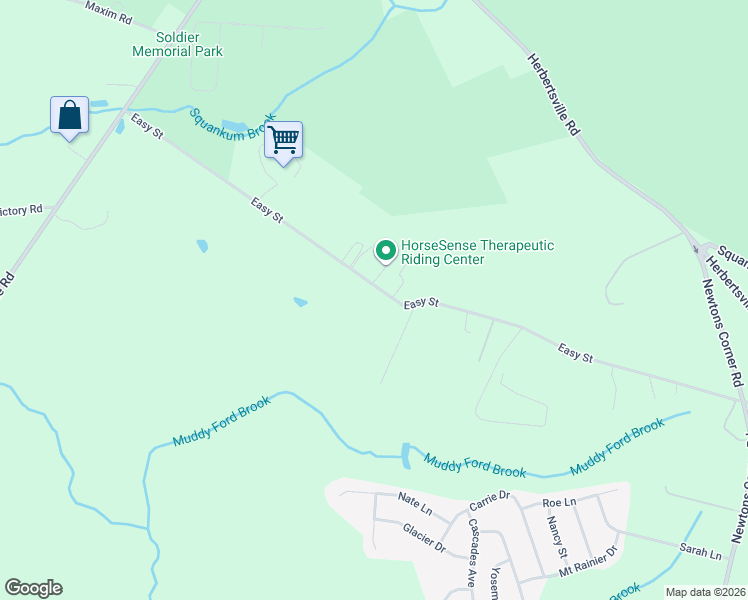 map of restaurants, bars, coffee shops, grocery stores, and more near 150 Easy Street in Howell Township