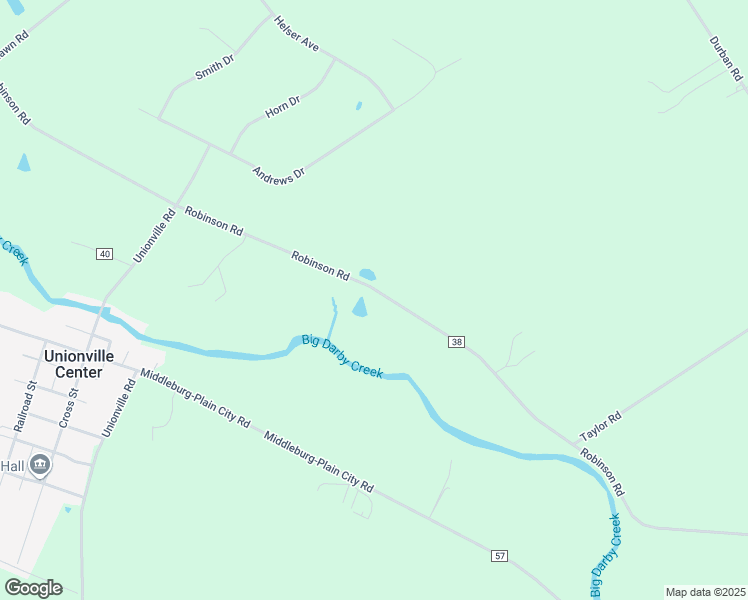 map of restaurants, bars, coffee shops, grocery stores, and more near 15495 Robinson Road in Plain City